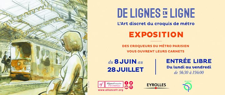 Expo de lignes en ligne, Alliance française de Paris - iom